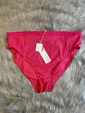 Lysa Swim Womens Size 0X (14W-16W) Pink Bikini Bottoms Swimsuit Swimwear