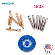 Dentist Conical Screw Posts Kit Dental Gold/Silver Implants Conical Nordin w Key