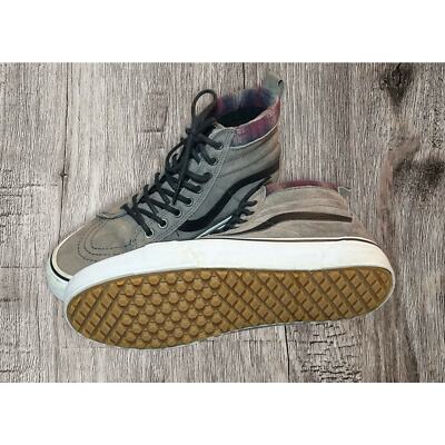 Vans Men’s Off the‎ wall scotchguard 721358 gray suede plaid Sk8 hi-tops Vans Men main image 3