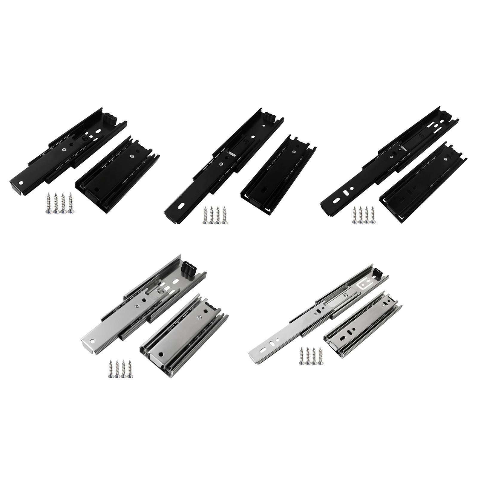 3-Section Heavy Duty Metal Drawer Slides Runners Utility Spare Parts-image