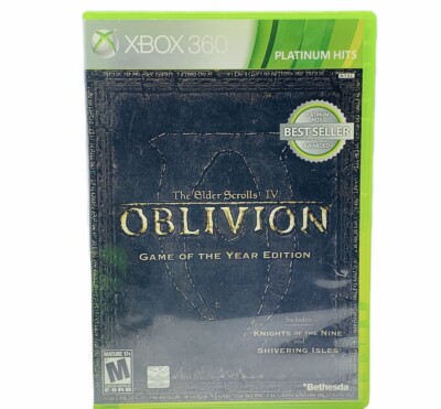Oblivion Elder Scrolls IV video game Xbox Live 360 case platinum hits ...