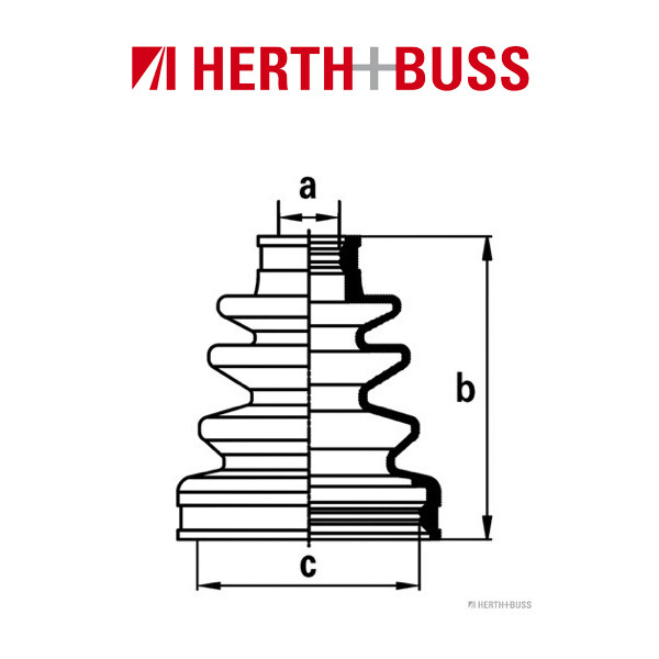Herth+Buss Jakoparts Achsmanschetten Satz FüR Honda Civic 5 6 Crx 3 Prelude 5-image