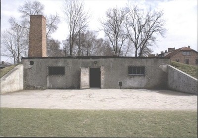 Auschwitz I Gaskammer Krematoriumsgebäude Postkarte Paweł Sawicki