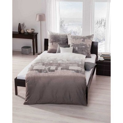 Mako-Satin Bettwäsche Mystery Modern 100% Baumwolle Reißverschluss Kaeppel