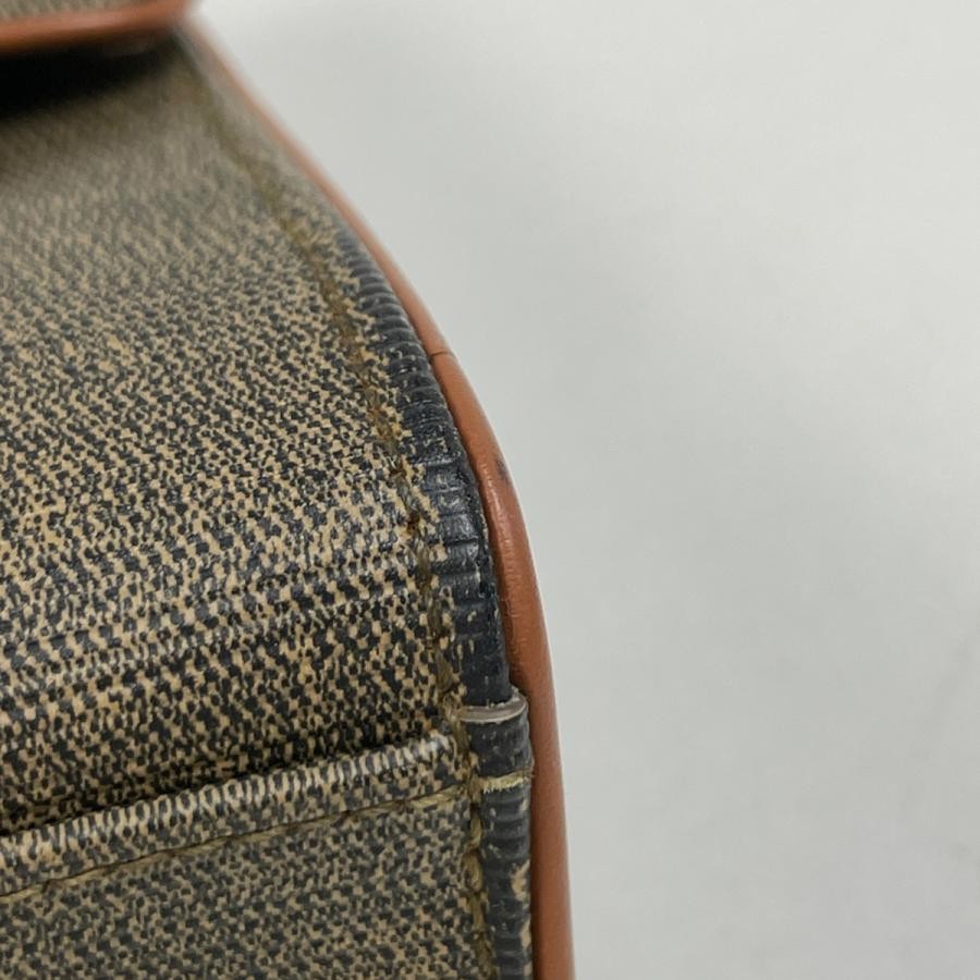 FENDI 2WAY Shoulder Bag Pekan Pattern Handbag Coated Canvas Brown Black #BS1894 thumbnail 3