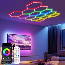 3-14 Hexagon Garage Led Lighting Honeycomb Rgbwhite Ceiling Light Shop Home Gym