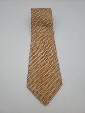 Stefano Ricci Tie 100% Silk Yellow Gold Geome...