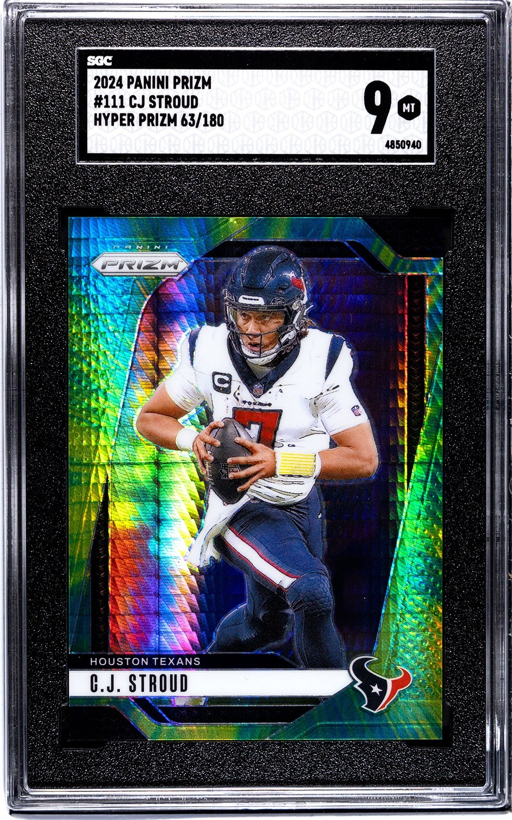 2024 Panini Prizm #111 CJ Stroud Hyper Prizm 63/180