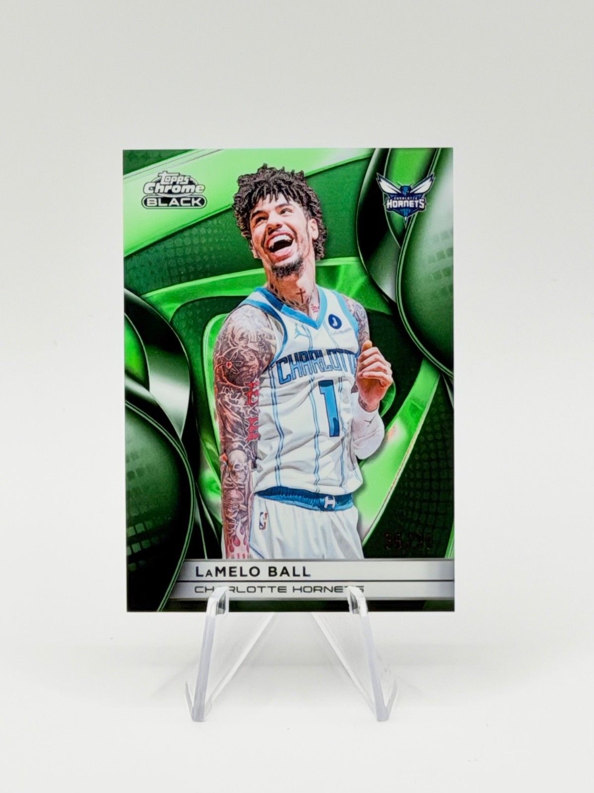 LAMELO BALL 2025-26 Topps Chrome Black #57 Green Refractor 56/99