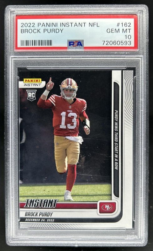 2022 Panini Instant NFL Brock Purdy RC /1509 Rookie #162 49ers PSA 10 GEM MINT