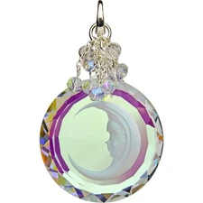 KIRKS FOLLY   Moon Shadow Crystal Open Ring Charm   silvertone