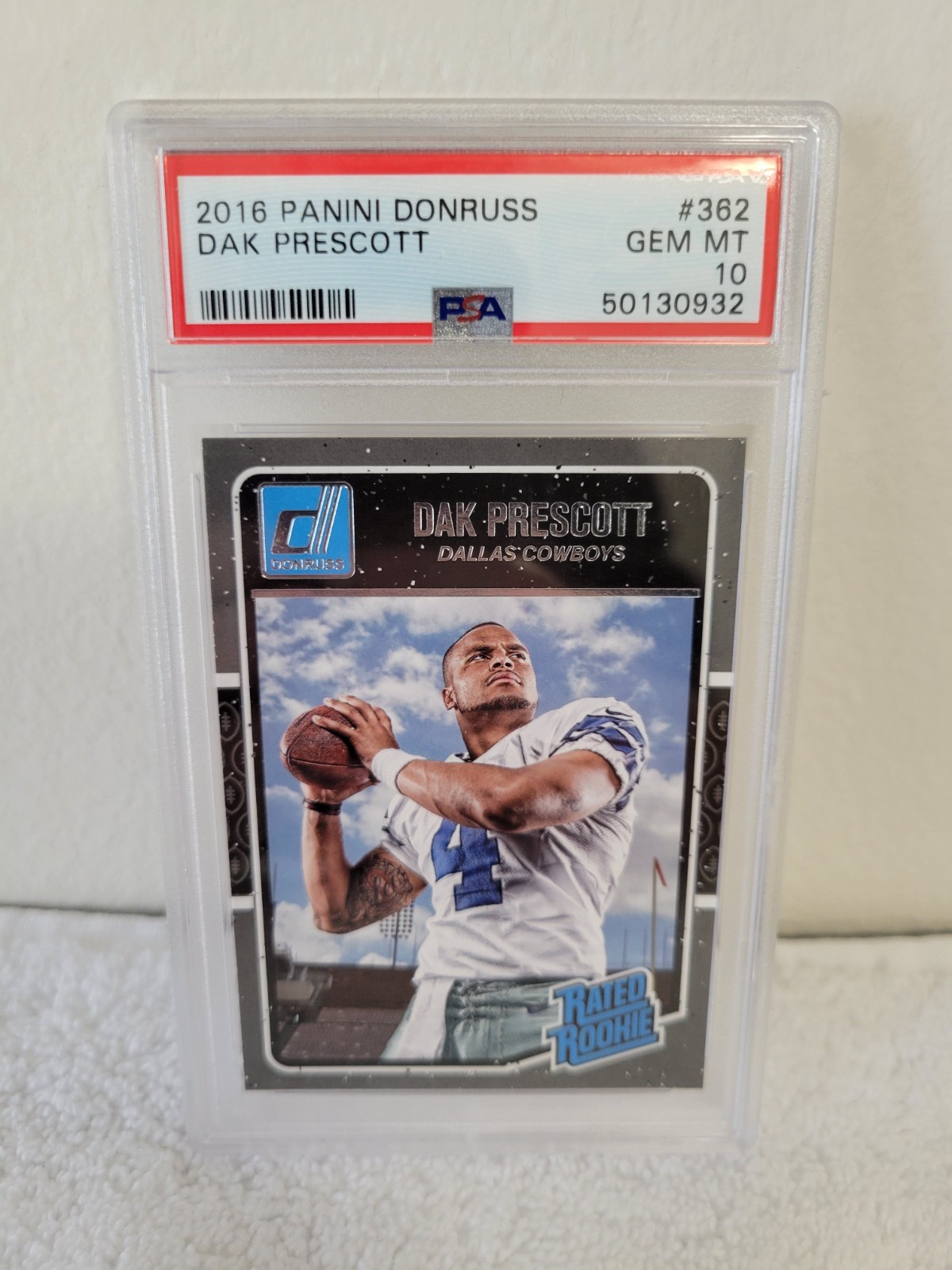 2016 Donruss Optic Dak Prescott Rookie Card #162 PSA 10 GEM MINT Cowboys RC