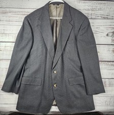 Ralph Lauren Polo University Club Blazer 42R Woven British Isles USA Made Gray