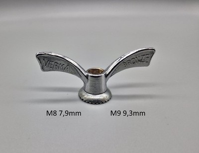 NEUE Flügelmutter Fahrrad M8 M9 Verma BRONZE NOS VINTAGE für OLDTIMER