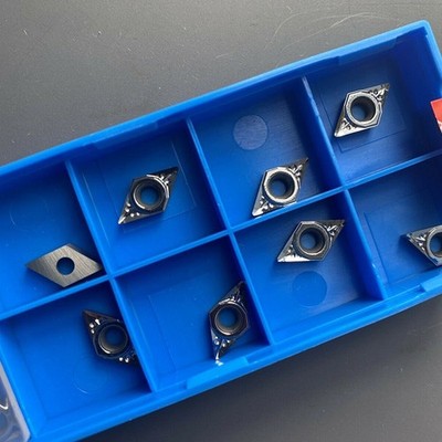 10pcs DCGT070202 -AK H01 DCGT 21.50.5 -AK H01 CNC Carbide Inserts for Aluminum