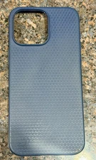 Spigen Ultra Hybrid iPhone 15 Pro Max Case Navy Blue Perfect Shape Cell Phone
