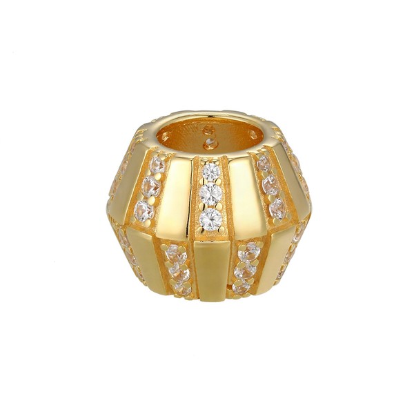 Cavill SilberanhäNger Damen 925 Sterling Zirkon 0,40Ct Rund Vergoldet-image