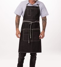Chef Works Bronx Bib Apron AB014-BLK Tan Bucher Canvas Denim Style