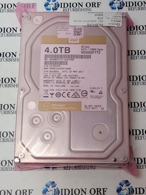 WDC 4TB 3.5'' SATA HDD 7200 RPM WD4002FYYZ-01B7CB0, GRADE A,  SKU 16359