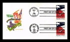 REPUBLIC OF TEXAS 150TH ANNIVERSARY FDC DUAL CANCEL HF CACHET US COVER
