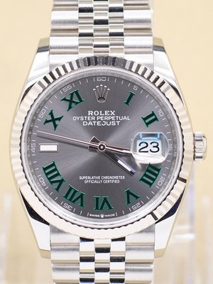 2026 Rolex Datejust 36 Slate Roman Dial Complete