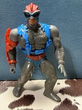 Vintage MOTU Stratos Gray Red Armor Blue Wings Mattel 82 He-Man Figure Rare (B4)