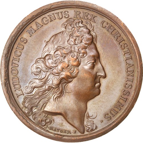 [#67150] Frankrijk, Medal, Louis XIV, Politics, Society, War, Mauger, PR, Koper, - Afbeelding 1 van 2
