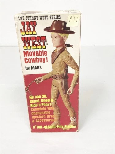1960s MARX JOHNNY WEST JAY WEST WITH ACCESSORIES IN BOX LOT #A11