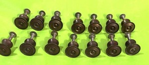 14 Vintage Brass Drawer/ Door Pulls, Furniture Hardware, .75” Diameter