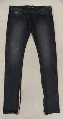 Selvedge Denim Saint Mateo Men s Jeans Black Premium Goth Punk Cholo Biker 32x35