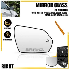 Mirror Glass Heat Blind Spot Right Passenger Side For Hyundai Elantra 2021-2025