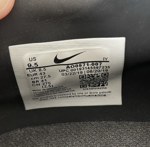 Nike Mens Phantom Venom Academy Soccer Shoes Black AO0571-007 Low Top Sz 9.5 - Picture 8 of 8