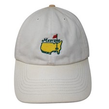 Masters Fitted Baseball Hat White Large Embroidered Vent Holes Outdoor