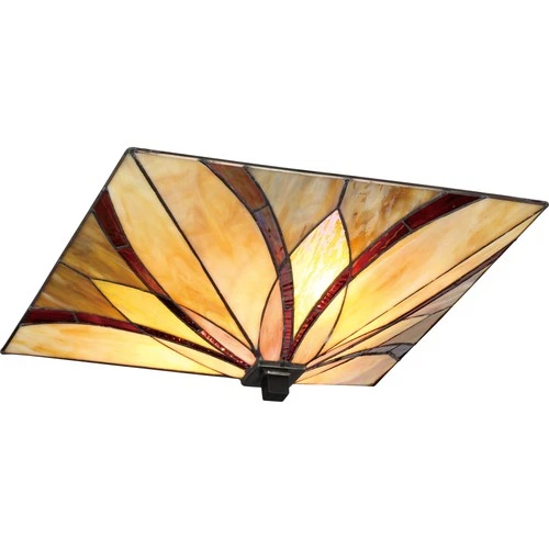 Quoizel TFAS1615 Bronze Asheville 2-Light 15"W Flush Mount Ceiling Fixture - Picture 3 of 5