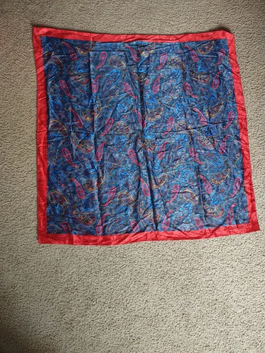 Foulard vintage Christian Dior soie colorée fleurie cachemire 40 po x 40 po