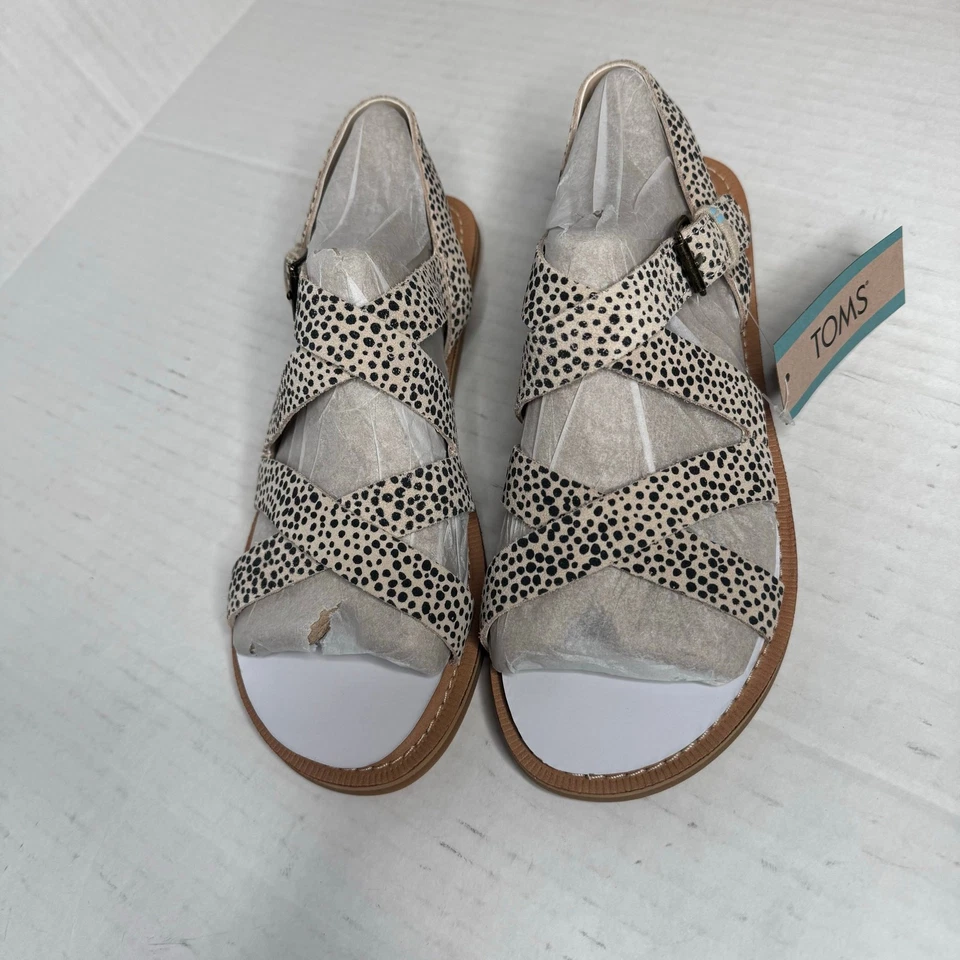 Sandalias Toms Sicily en Macadamia Mini Gamuza Estampada Guepardo NUEVAS Talla 6 Foto 4 de 4