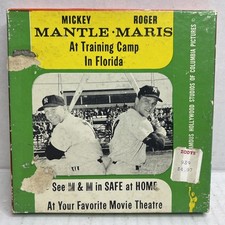 Mickey Mantle  Roger Maris at training camp in Florida 8mm Film Vintage