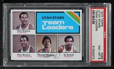 1975-76 Topps Team Leaders Ron Boone Moses Malone Al Smith #286 PSA 8 HOF 0c9g