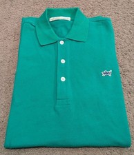 Criquet Austin TX Organic Cotton Green Short Sleeve Polo Shirt Made in USA Men's