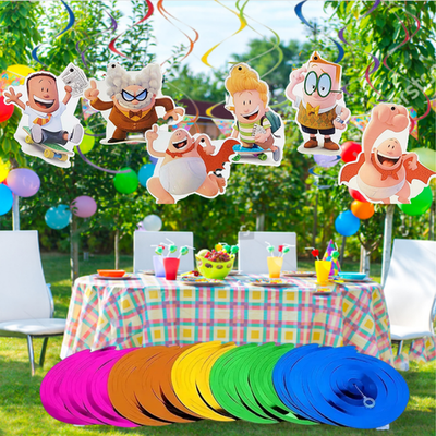 Captain Underpants Luftballon-Girlanden Set – Geburtstagsdeko Mit 16 Ballons, 13 Torten-Toppern & Banner – Party-Komplettpaket