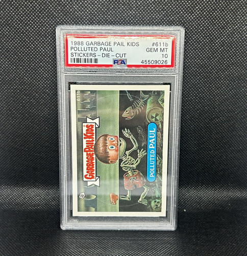 Topps Garbage Pail Kids 1988 Die-Cut Sticker Polluted Paul #611b PSA 10 45509026
