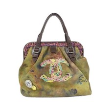 Chanel Canvas Bag Women Green One Size