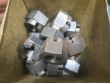 NOS 1-1/8"-12 Fine Thread Plain Steel Castle Nut 1-11/16" Hex Chicago Screw USA