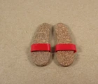 Ken red cork Sandals for orig outfit vtg Mattel 60s Japan shoes
