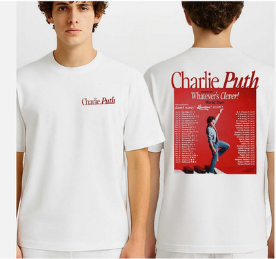 Charlie Puth Whatever s Clever World Tour 2026 Vintage Concert Two Sides T-Shirt