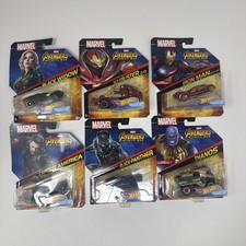 Hot Wheels Marvel Avengers Infinity War Complete Set of 6 Character Cars