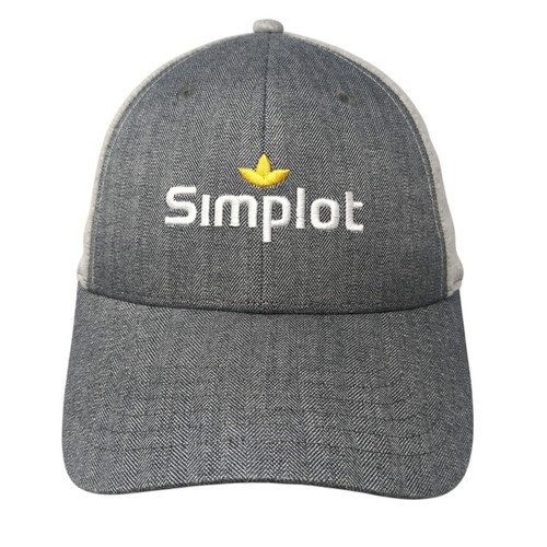 Simplot Strapback Baseball Cap Gray One Size Adjustable Embroidered K-Products