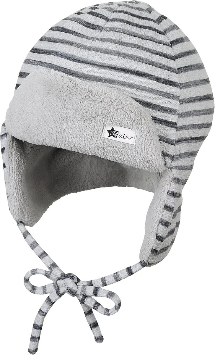 Sterntaler Berretto Doube Face Gufi Per Bimba - Slouch Beanie Con Pompon E Fodera In Pile Di Cotone