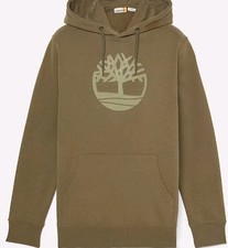 TIMBERLAND MEN'S Men's Kennebec River Tree Logo Green Hoodie Size-L