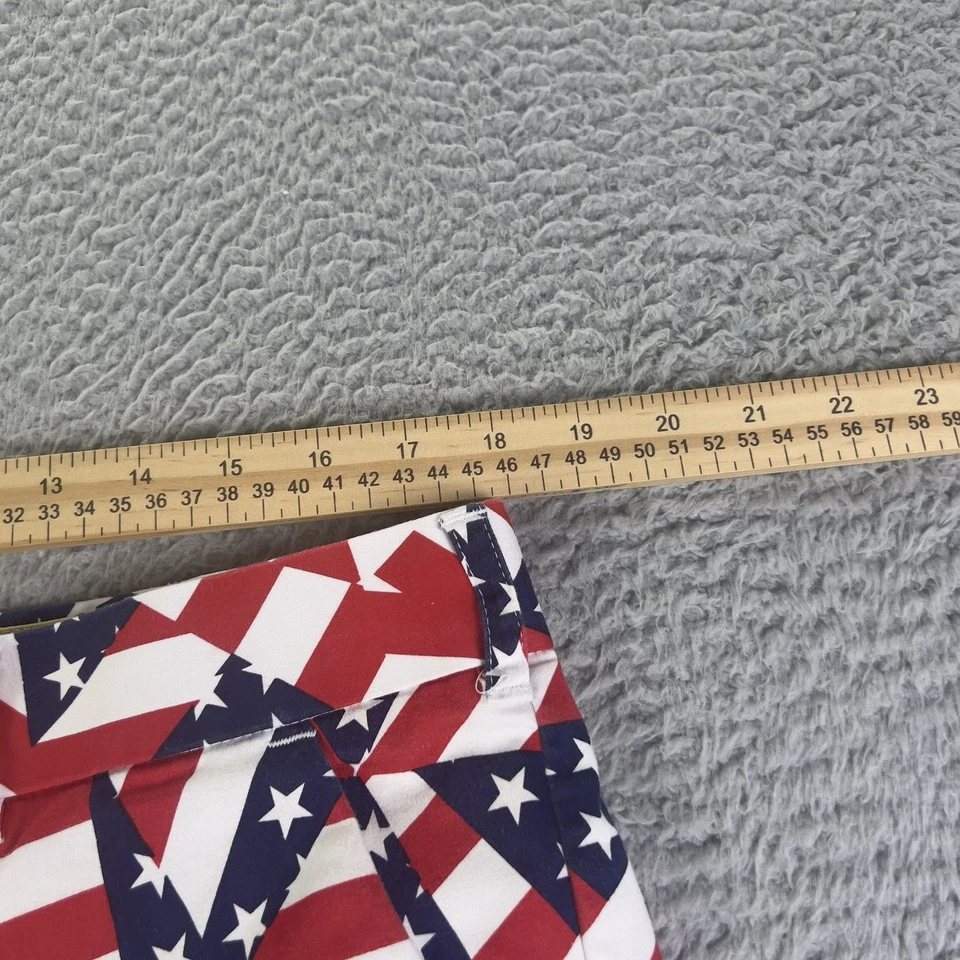 Loudmouth Golf Shorts Mens 36 Multicolor Patriotic Flagdelic Stars Stripes USA - Image 4 of 4